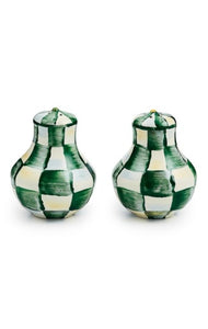 Emerald Check Salt & Pepper Shakers