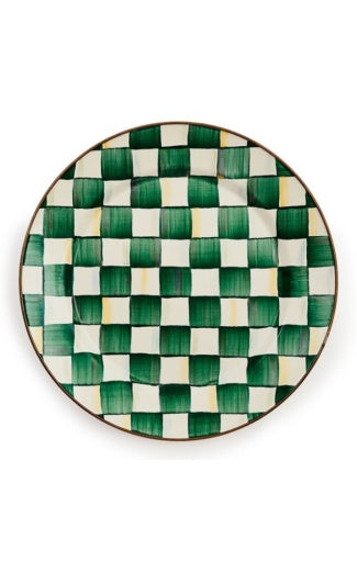 Emerald Check Charger/Plate