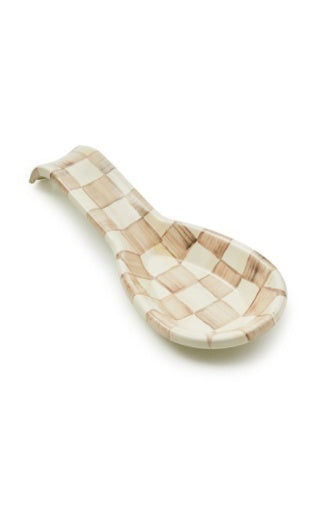 Mocha Check Spoon Rest