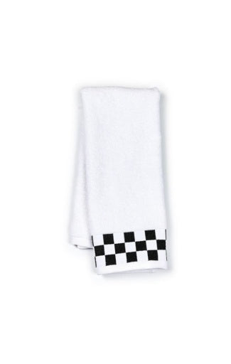 Hand Towel With Black Check Border