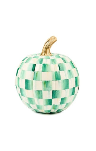 Emerald Check Small Pumpkin