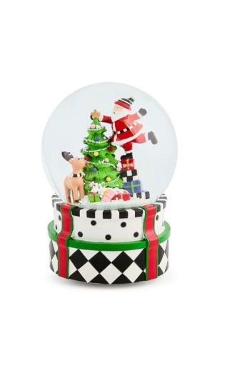 Santa & Rudolph Snow Globe