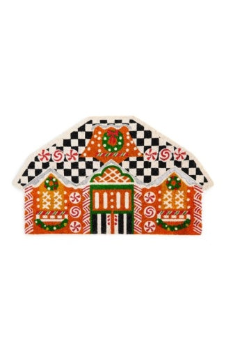 Gingerbread House Shaped Entrance Mat