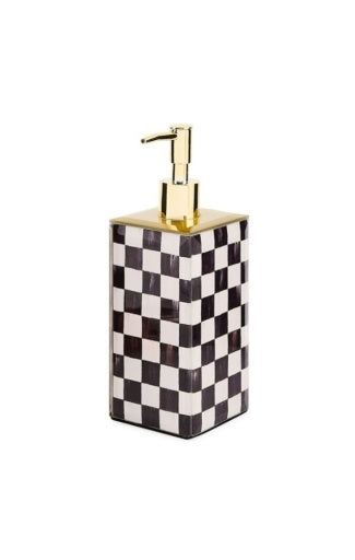 Courtly Check Glass Soap Pump