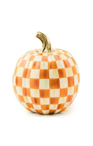 Orange Check Small Pumpkin