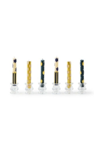 Judaica Mini Dinner Candles, Set Of 6