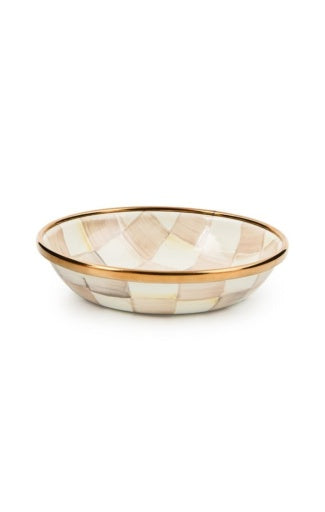 Mocha Check Dipping Bowl