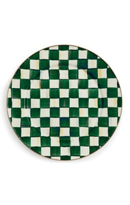 Emerald Check Serving Platter