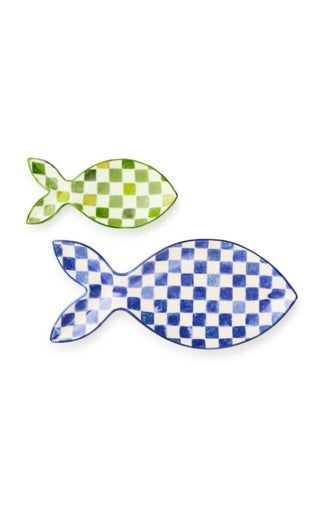 Go Fish Serving Platters, Set Of 2
