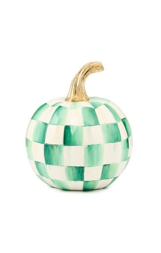 Emerald Check Mini Pumpkin