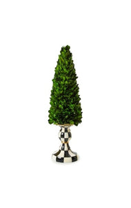 Courtly Check Medium Pedestal Boxwood Tree