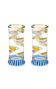 Go Fish Highball Glass, Set Of 2