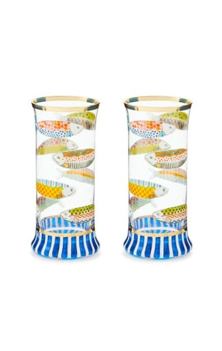 Go Fish Highball Glass, Set Of 2