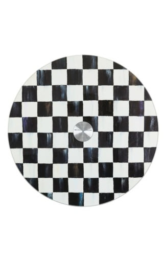 Courtly Check Glass Lazy Susan