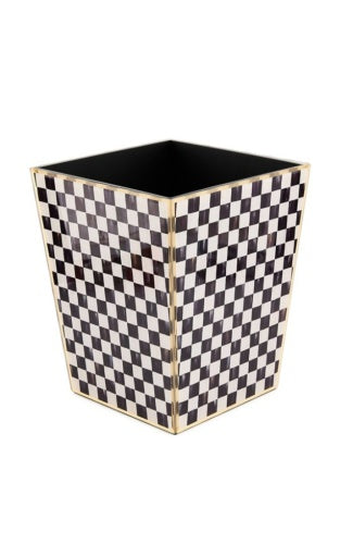 Courtly Check Glass Waste Bin