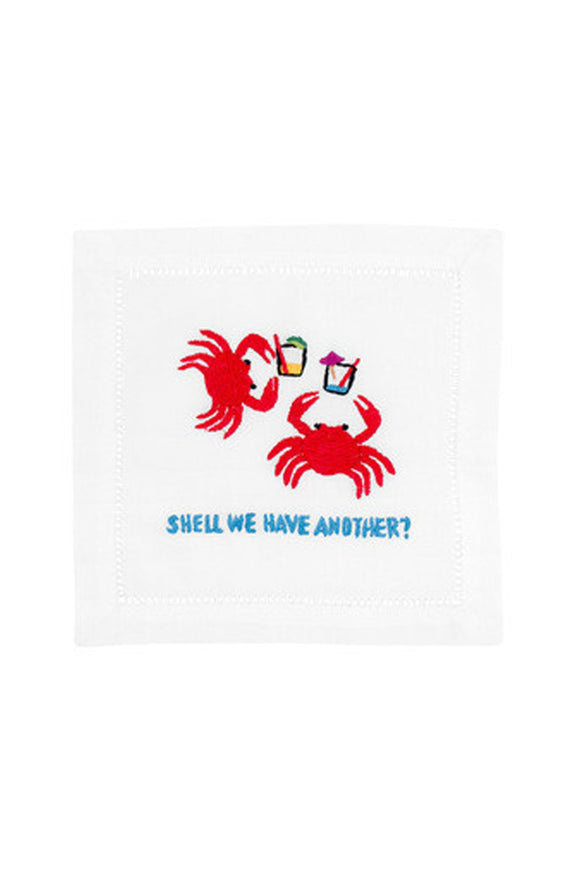 SHALL WE HAVE ANOTHER? Cocktail Napkins Set of 4