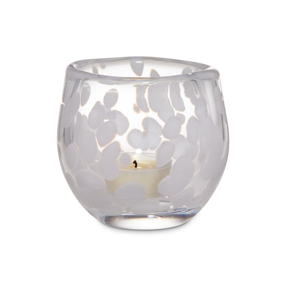 Simon Pearce Burlington Snowfall Tealight in Gift Box