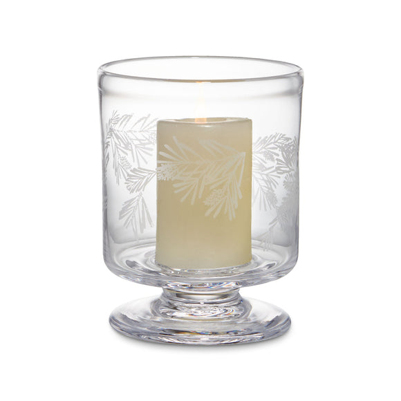 Simon Pearce Engraved Pine Nantucket Hurricane in Gift Box