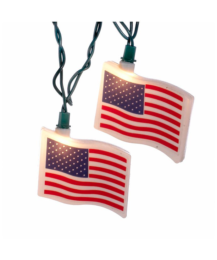 11.5' 10-Light USA Flag Light Set