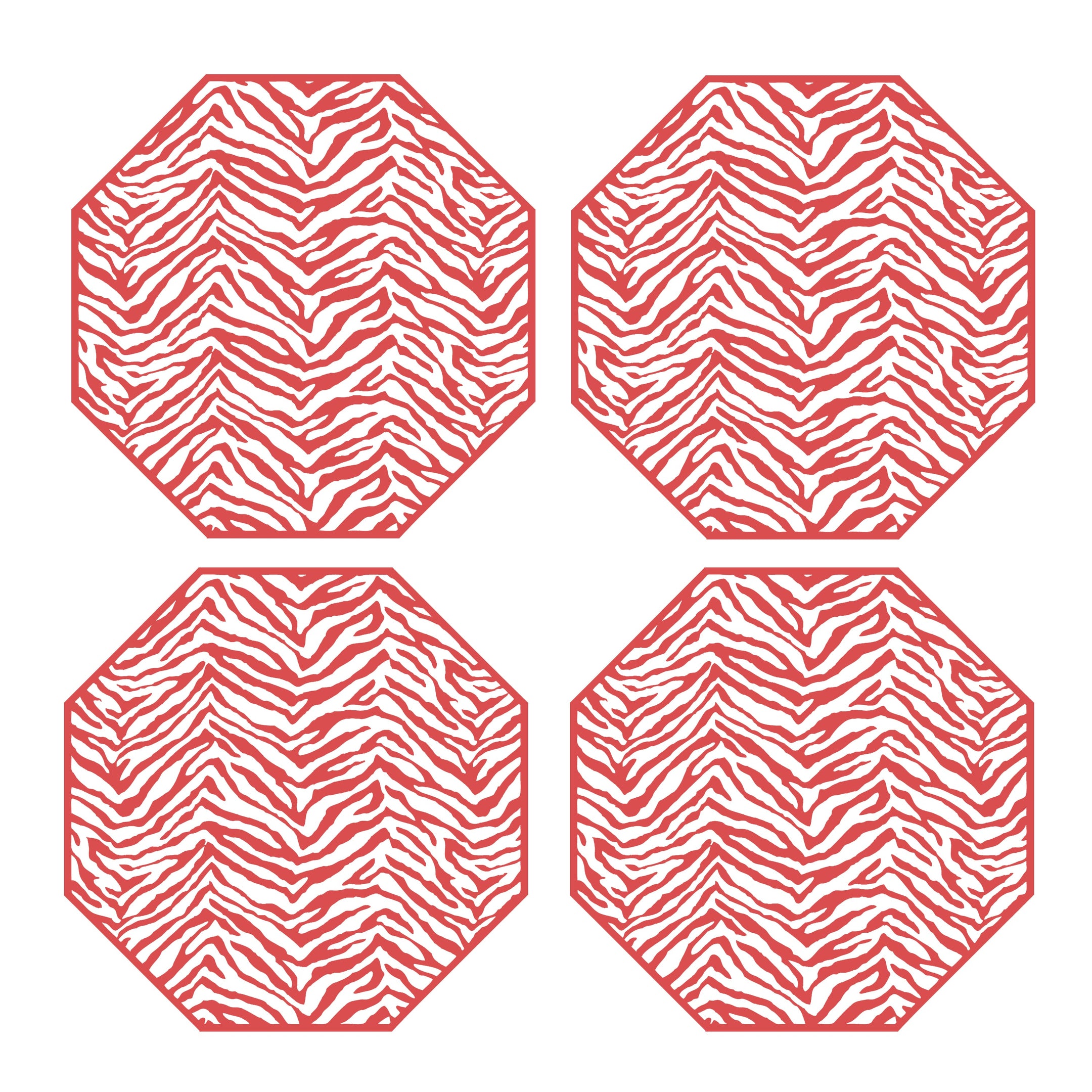 Coaster Set of 4 - Zebra