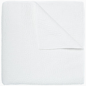 John Robshaw Organic Hand Stitched White Coverlet, King