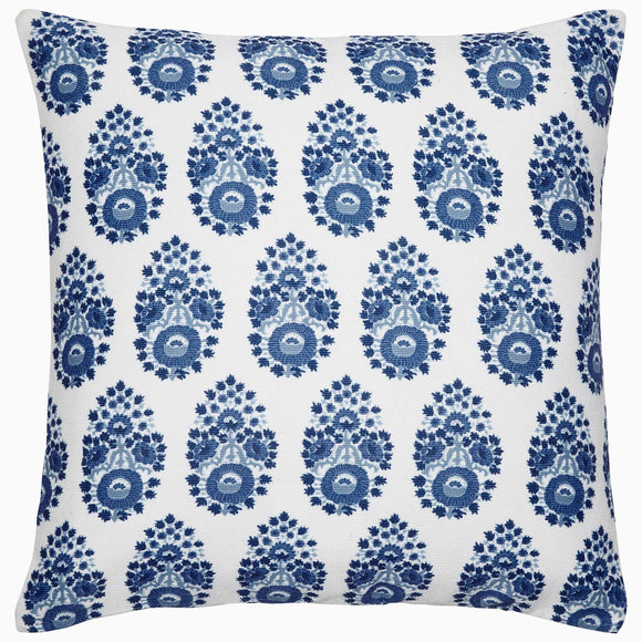 John Robshaw Adira Indigo Outdoor Decorative Pillow