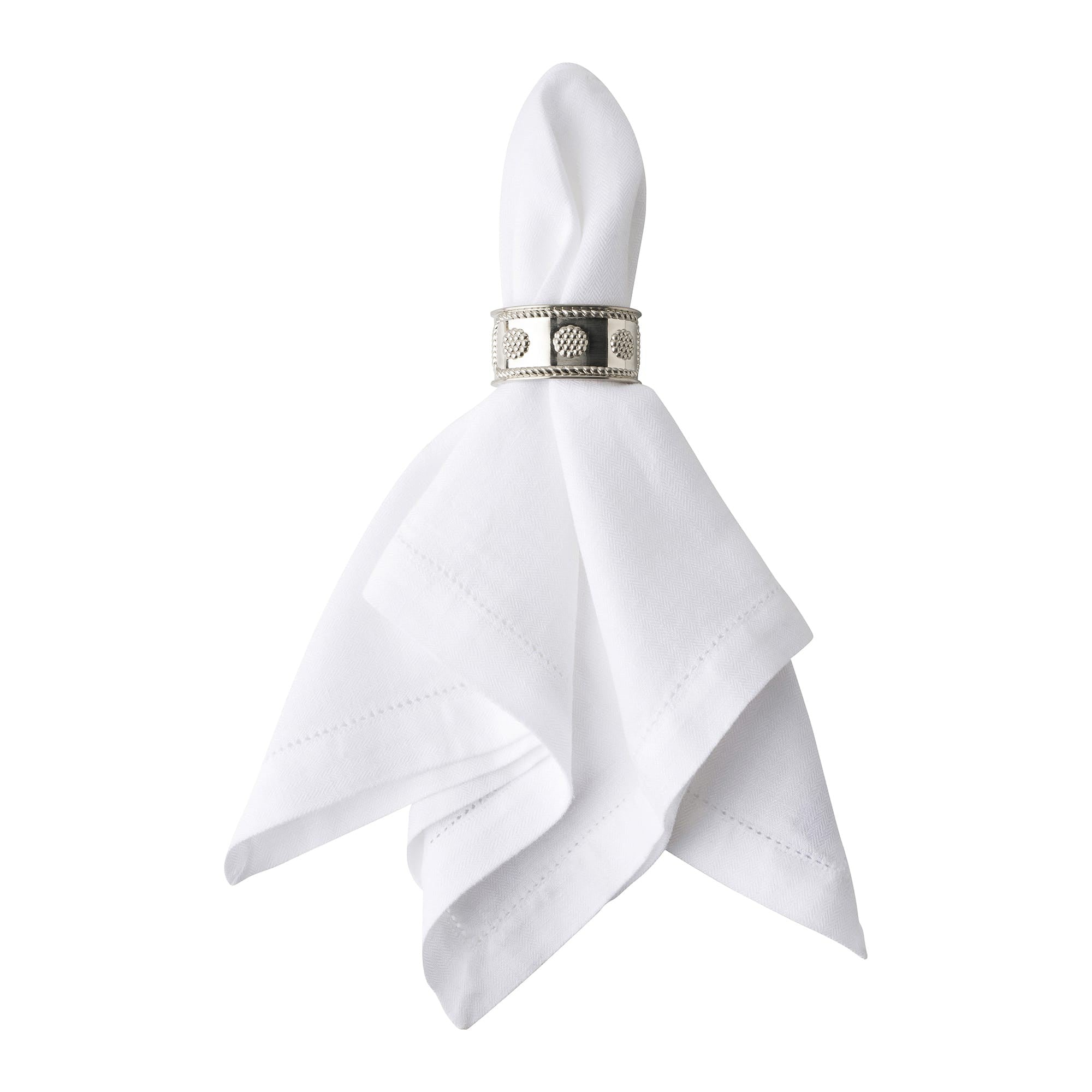 Juliska Berry & Thread Napkin Ring Silver Bright Satin