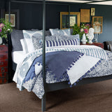John Robshaw Vintage Stripe Indigo Lumbar Pillow