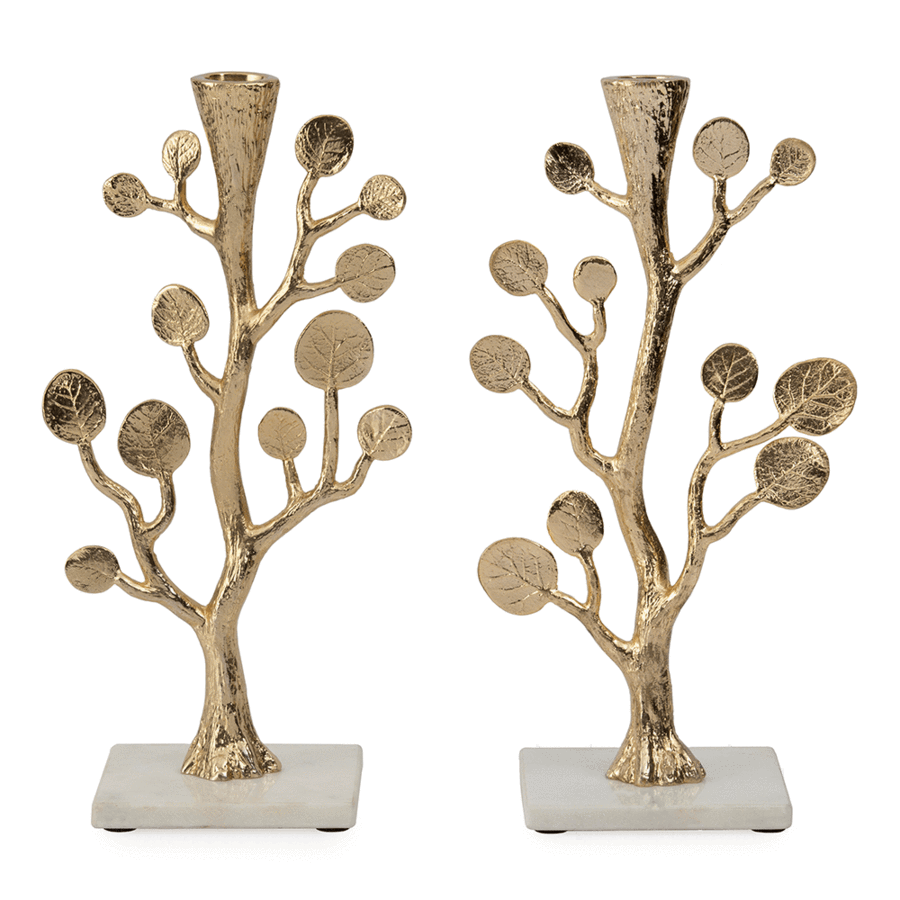 Michael Aram Botanical Leaf Gold Candleholders - Thumbnail 2