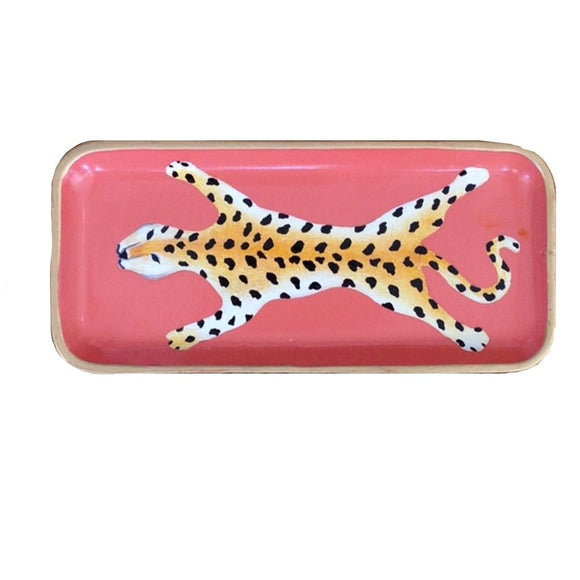 Leopard Tray in Orange