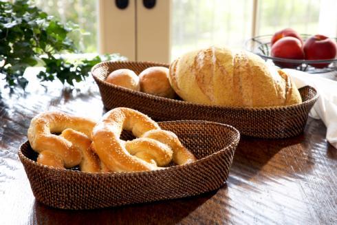 Oval Bread Basket w/Edging - Large