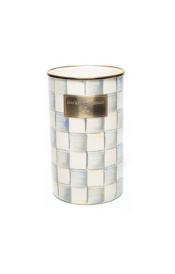 Sterling Check Enamel Utensil Holder