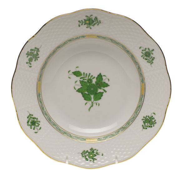 Herend Chinese Bouquet Green - Rim Soup Plate