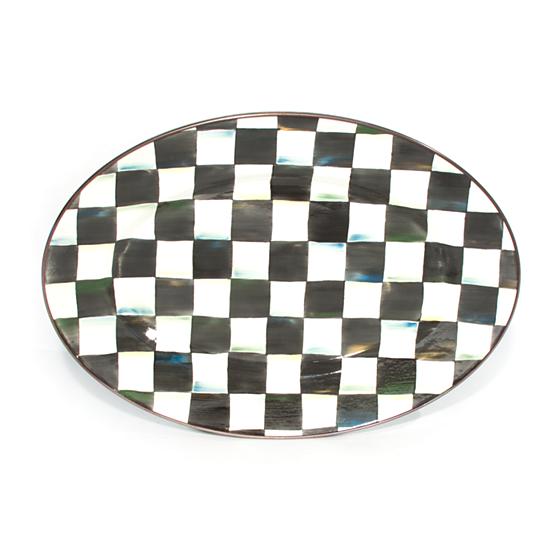 Courtly Check Enamel Oval Platter - Thumbnail 5
