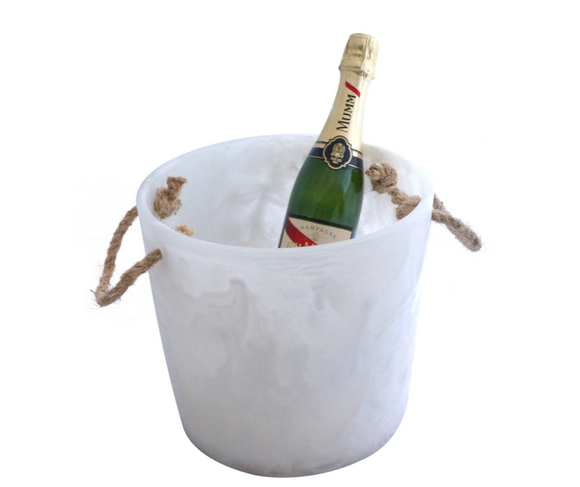Ice Bucket, White Swirl