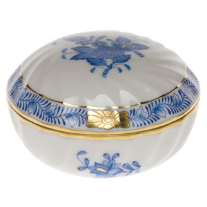 Herend Chinese Bouquet Ring Box, Blue