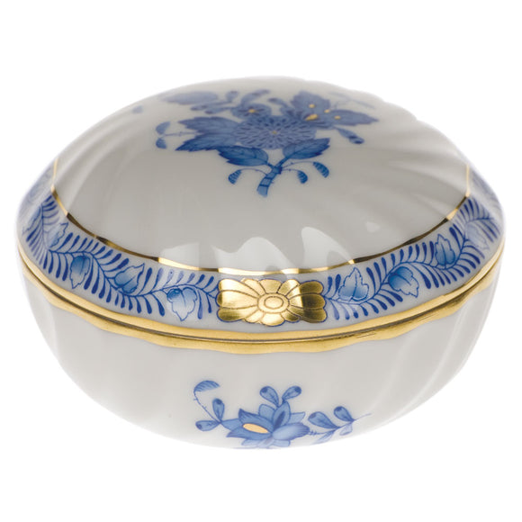 Herend Chinese Bouquet Ring Box, Blue