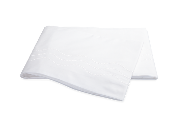 Matouk Serena King Flat Sheet, White