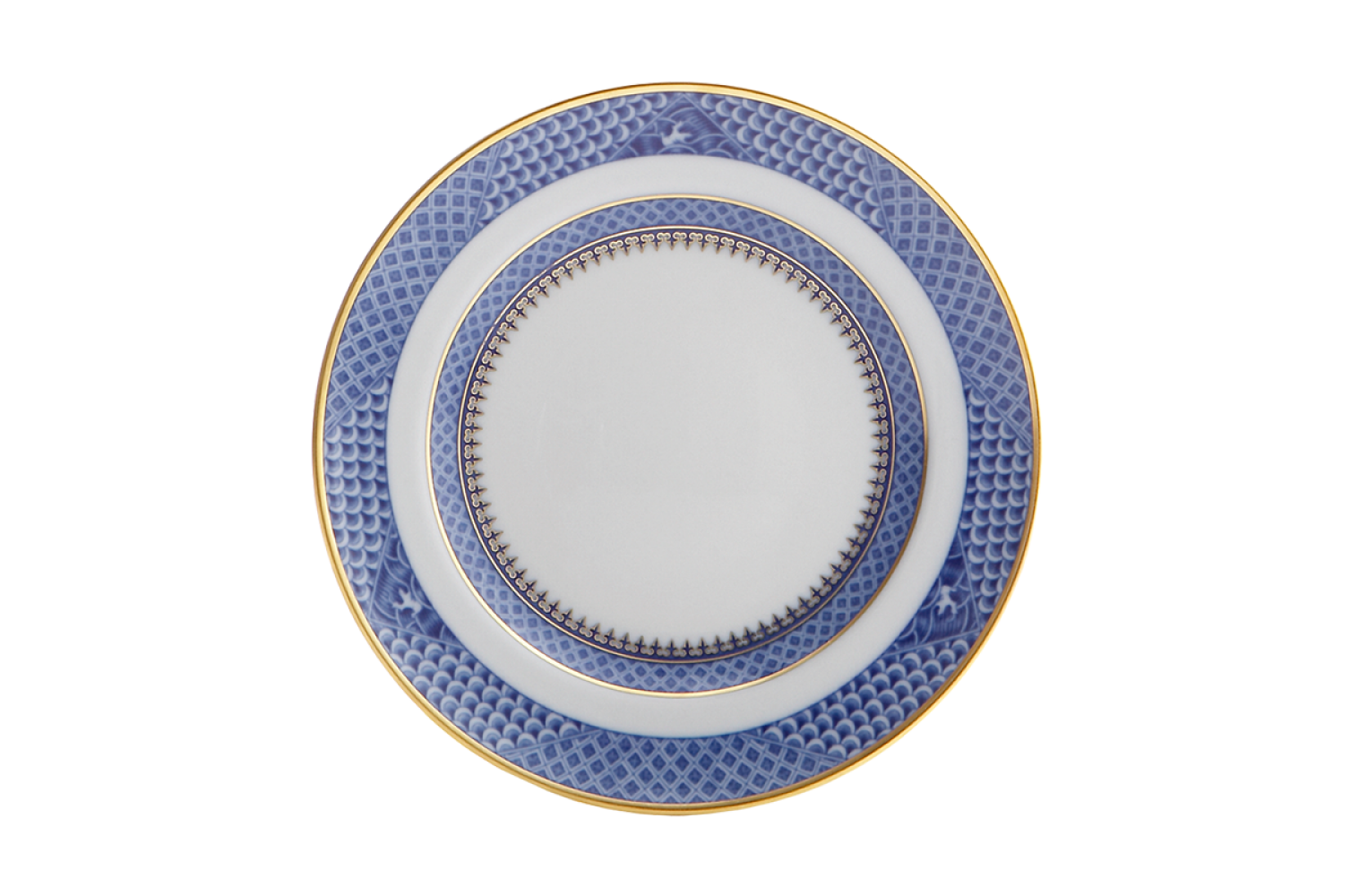 Mottahedeh Indigo Wave Dessert Plate