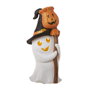 12.25" Lighted Ghost with Broom