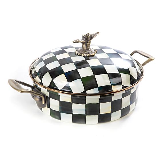MacKenzie-Childs Courtly Check Enamel Casserole - Thumbnail 2