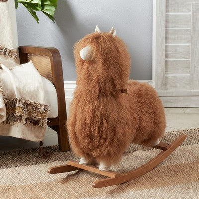 Lamb Fur Rocking Llama