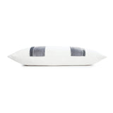 Linen Stripe Oblong Pillow - White Gray