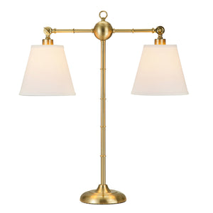 Twin Shade Table Lamp, Gold