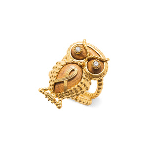 Enchanted Forest Owl Ring, Size 7