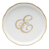 Herend Monogram Coaster- E