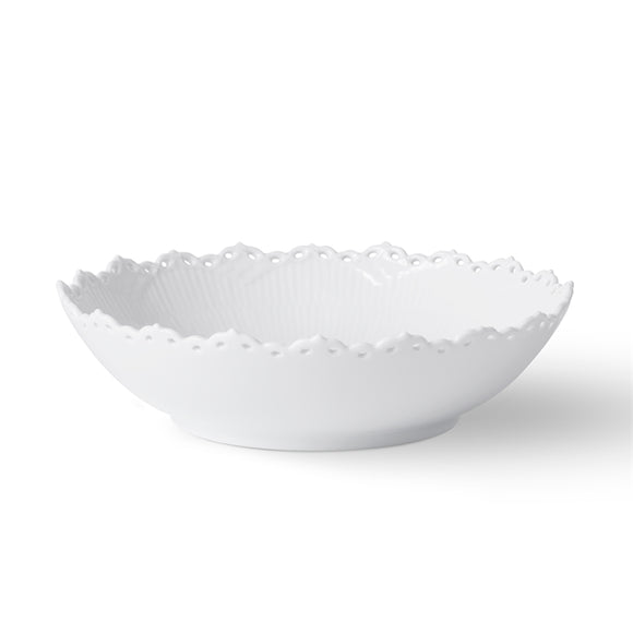 White Fluted Full Lace Bowl - 140 cl