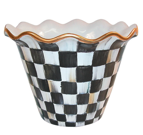 Courtly Check Flower Pot, 8in.