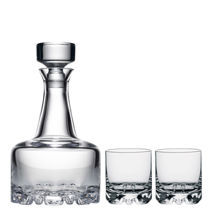 Bohemia Crystal Decanter + 2 OLD FASHIONED