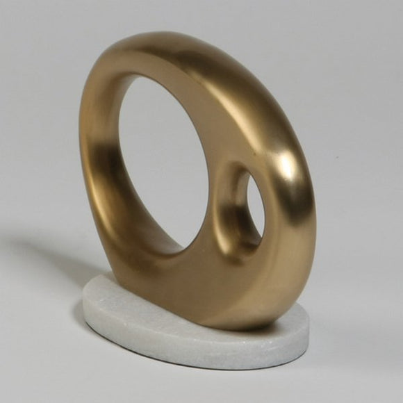 Oval Metal Objet, Brass
